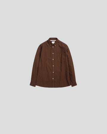 Norse Projects || Anton Organic Flannel - Rust Brown