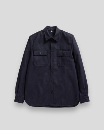 Norse Projects || Silas Wool Overshirt - Dark Navy