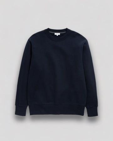 Norse Projects || Organic Brushed cotton Sweat - Dark Navy
