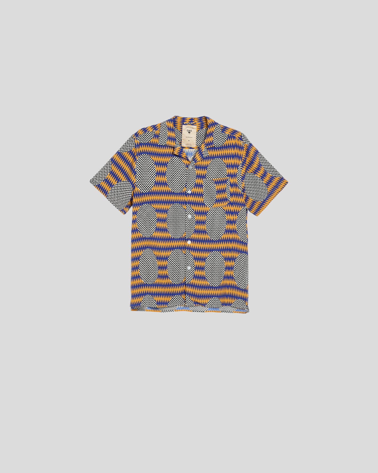 OAS || Chester Finesse Viscose Shirt - Blue/ Orange OAS Compagny