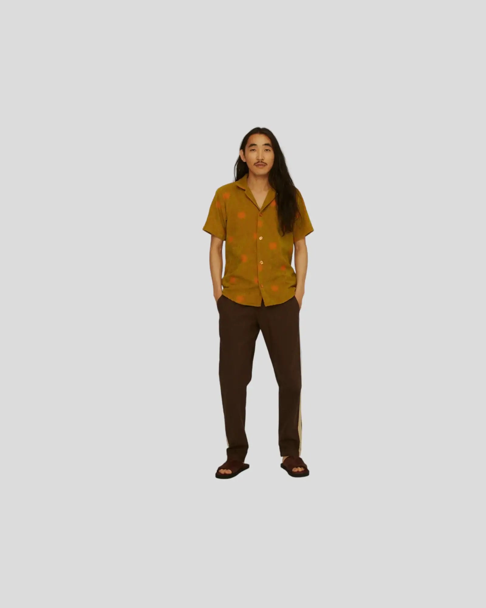 OAS || Sunny Forest Cuba Terry Shirt - Kiwi Green/ Orange OAS Compagny