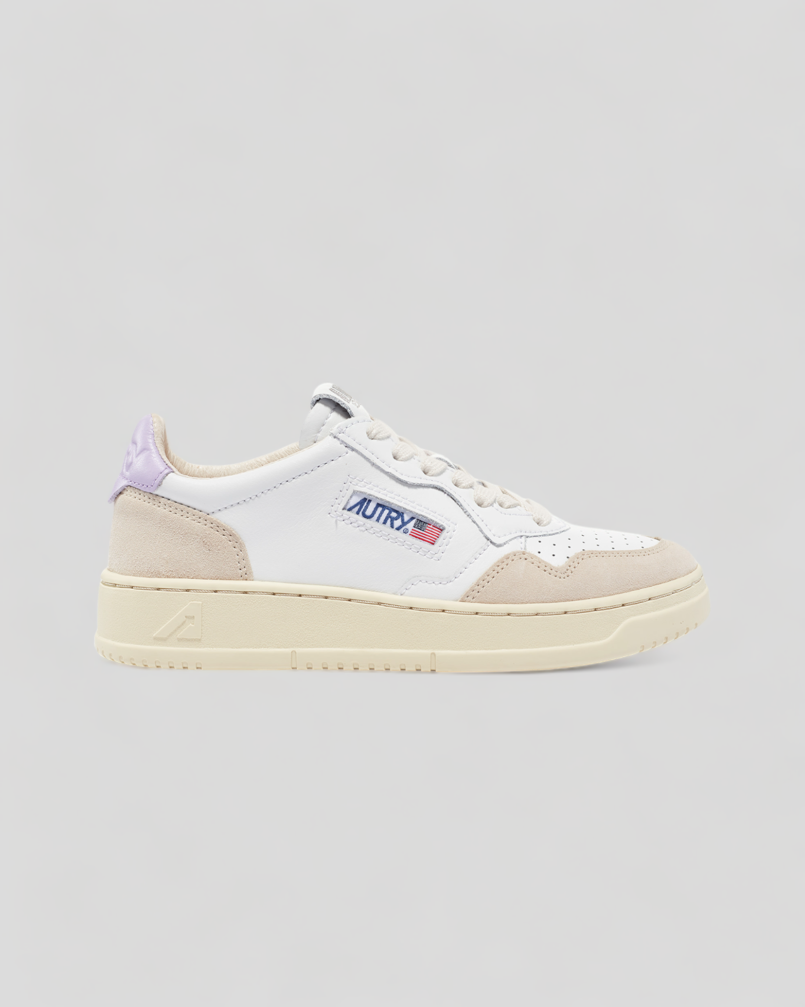Autry || Medalist - SL68 - Leat/ Suede White/ Lilac