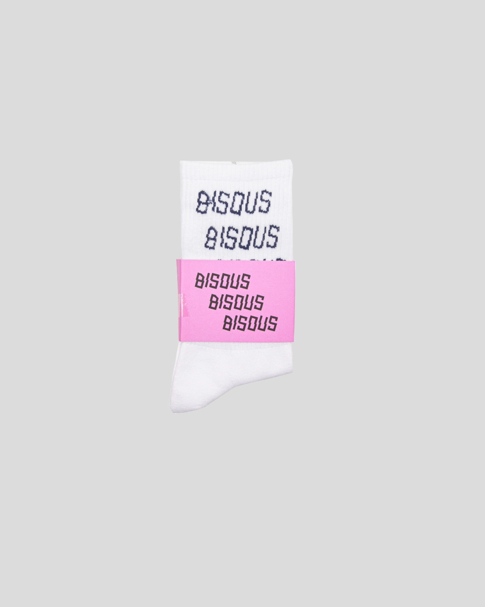 Bisous Skateboard || Bisous Socks - White Navy