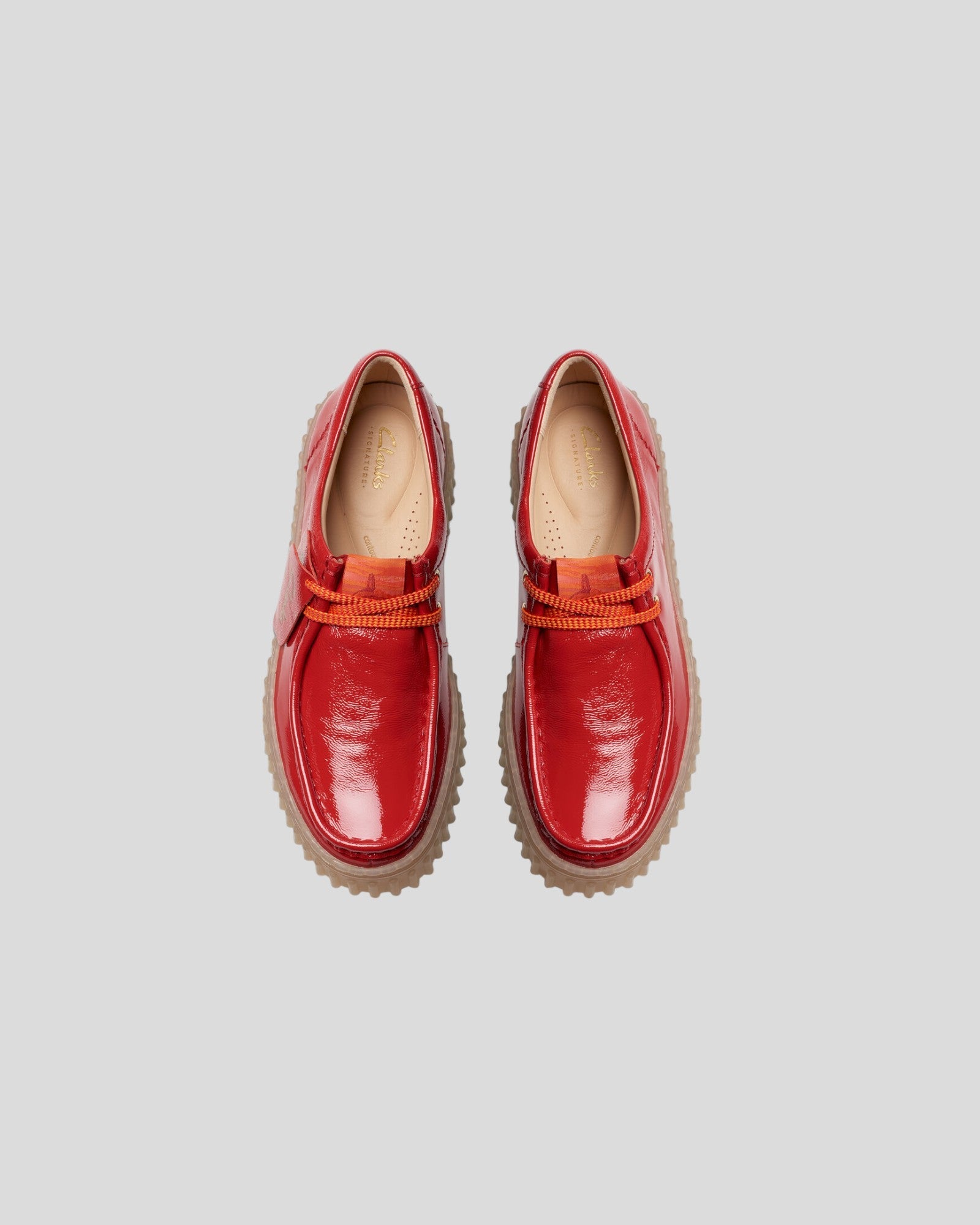 Clarks || Torhill Bee - Red Patent Clarks