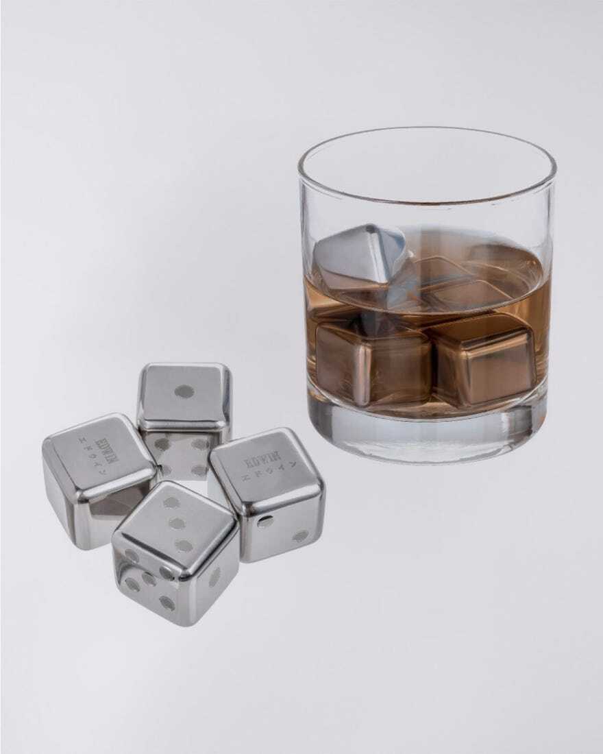 Edwin - Stainless Steel Ice Cube - Silver