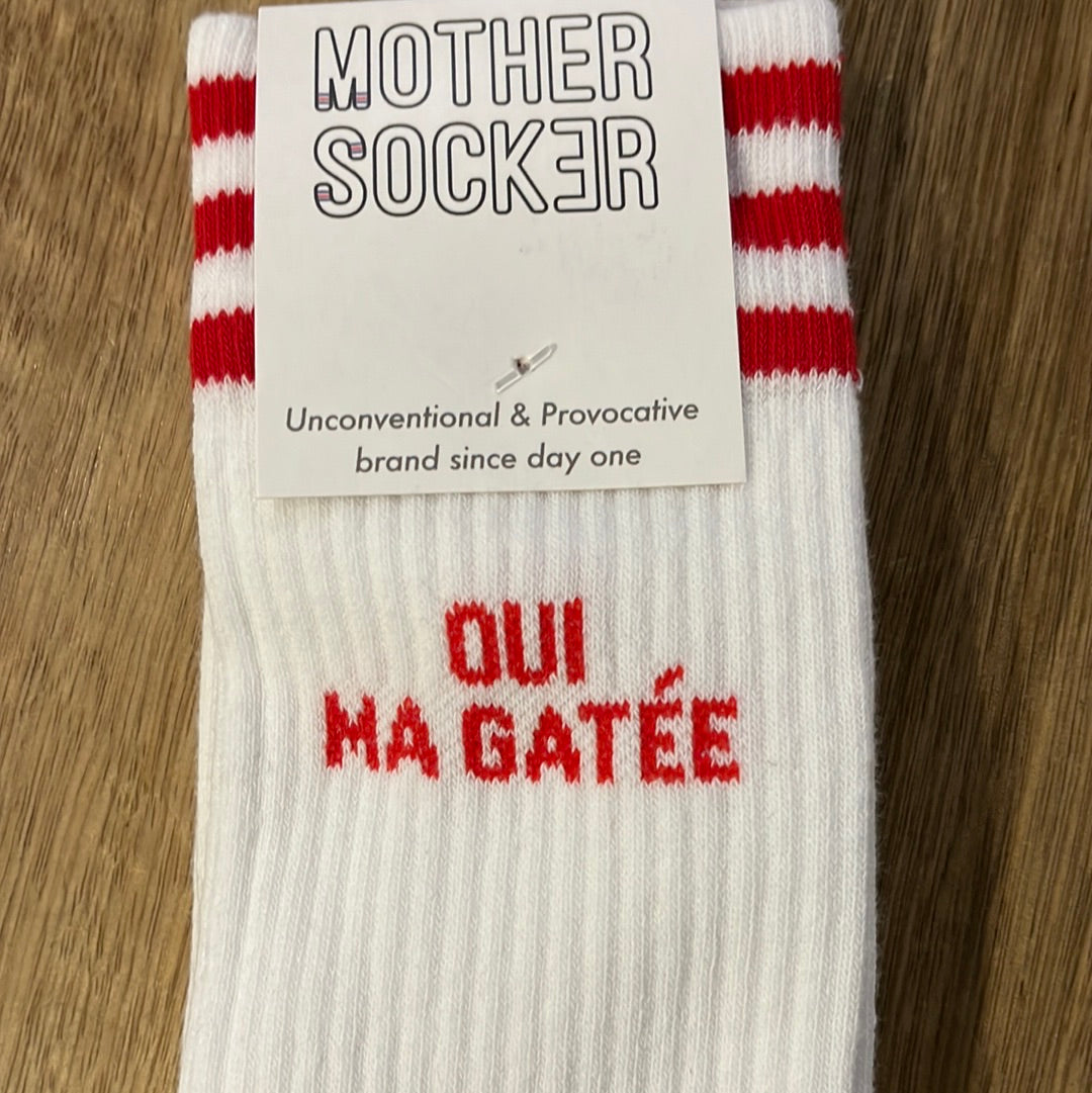 Mother socker - oui ma gatée - red Mother Socker