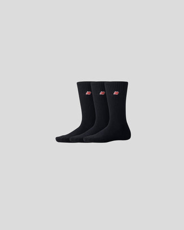New Balance || NB Patch Logo Crew 3 Pairs - Black New Balance