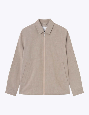 Les Deux || Como Mélange Coach Jacket - Dark Sand Melange