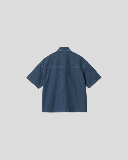 Carhartt || W' S/S Lovilia Shirt - Blue Heavy Stone Wash